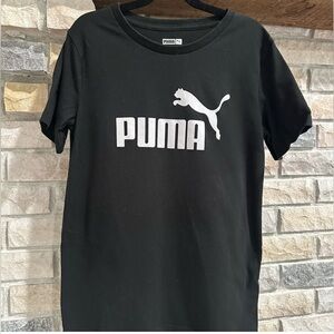 Puma Boys Black Logo T-Shirt | Size Medium | Back to School | Boys Medium Tee
